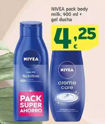 HiperDino Nivea Pack Boy Milk + Gel Ducha oferta