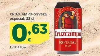 HiperDino Cruzcampo Cerveza Especial oferta