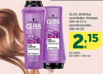 HiperDino Gliss Distintas Variedades Champú O Acondicionador oferta
