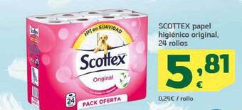 HiperDino Scottex Papel Higiénico Original oferta