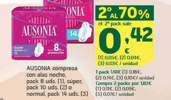 HiperDino Ausonia Compresa Con Alas Noche oferta