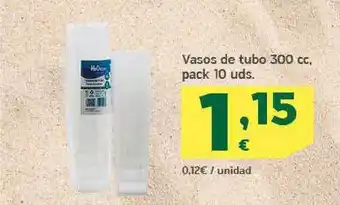HiperDino Vasos De Tubo 300 Cc oferta