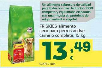 HiperDino Friskies Alimento Seco Para Perros Active Carne O Complete oferta