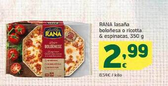 HiperDino Rana Lasaña Boloñesa O Ricotta & Espinacas oferta