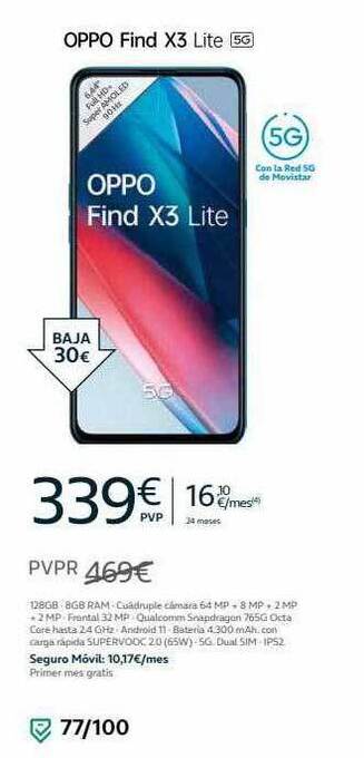 Movistar Oppo Find X3 Lite 5g oferta
