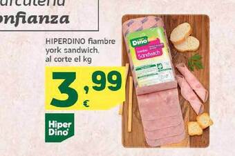 HiperDino Hiperdino Fiambre York Sandwich oferta