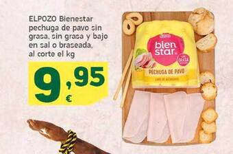 HiperDino Elpozo Bienestar Pechuga De Pavo Sin Grasa Sin Grasa Y Bajo En Sal O Braseada oferta