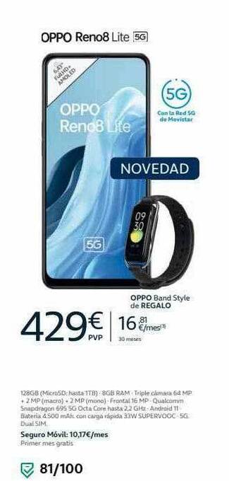 Movistar Oppo Reno8 Lite 5g oferta