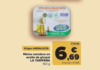 Carrefour Melva Canutera En Aceite De Girasol La Tarifeña oferta