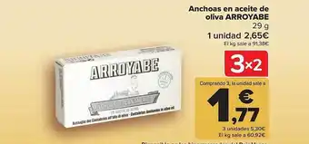 Carrefour Anchoas En Aceite De Oliva Arroyabe oferta