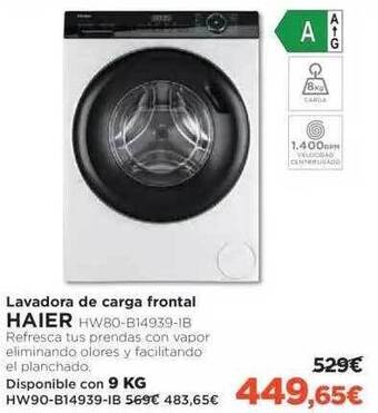 El Corte Inglés Lavadora De Carga Frontal Haier oferta