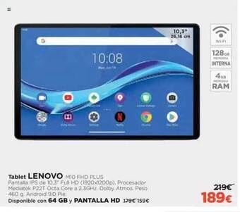 El Corte Inglés Tablet Lenovo oferta
