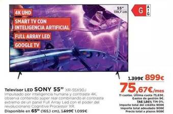 El Corte Inglés Televisor Led Sony 55 oferta