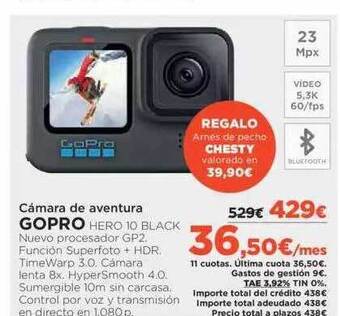 El Corte Inglés Cámara De Aventura Gopro oferta
