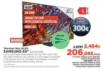 El Corte Inglés Televisor Neo Qled Samsung 65 oferta
