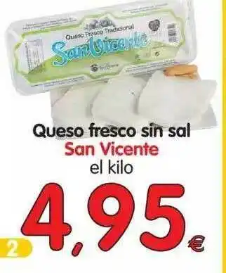 Alimerka Queso Fresco Sin Sal San Vicente oferta