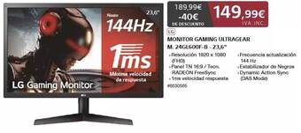 Costco Lg Monitor Gaming Ultragear M. 24gl600f-b - 23,6 oferta