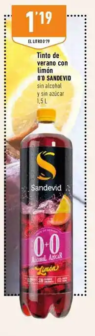 Supermercados Deza Tinto De Verano Con Limón 0'0 Sandevid oferta