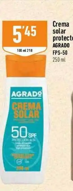Supermercados Deza Crema Solar Protection Agrado Fps-50 oferta