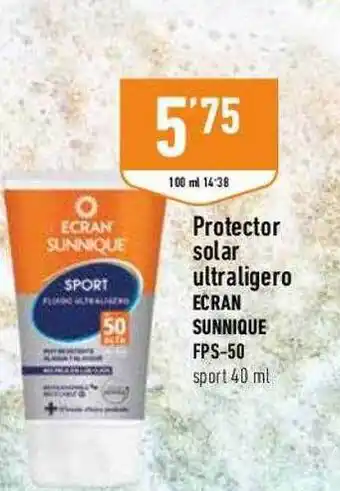 Supermercados Deza Protector Solar Ultraligero Ecran Sunnique Fps-50 oferta