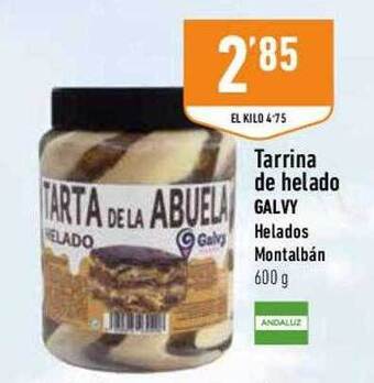 Supermercados Deza Tarrina De Helado Galvy Helados Montalbán oferta