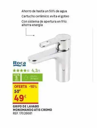 Leroy Merlin Grifo de lavabo roca oferta