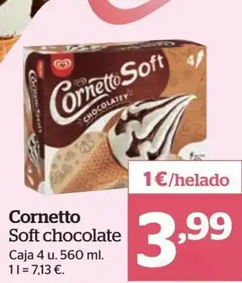 La Sirena Cornetto soft chocolate oferta