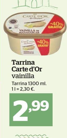 La Sirena Tarrina de helado carte d'or oferta