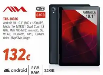 Pantalla 10.1" TAB-1003G 2GB Ram 32 GB