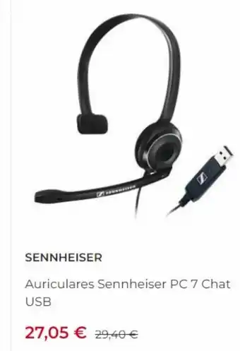 Visanta Sennheiser Auriculares PC7 Chat USB oferta