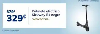 Norauto Wayscral Patinete eléctrico Kickway E1 negro oferta