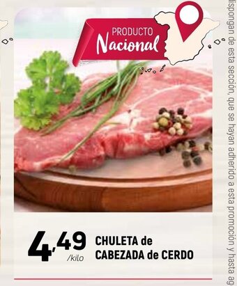 Coviran Chuleta de Cabezada de Cerdo oferta