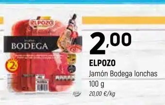 Coviran Elpozo Jamón Bodega lonchas 100g oferta