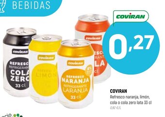 Coviran Coviran Refresco naranja, limón, cola o cola zero lata 33 cl oferta