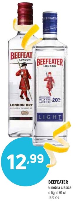 Coviran Beefeater Ginebra clásica o light 70 cl oferta