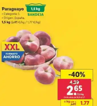 Lidl Paraguayo 1.5 kg oferta