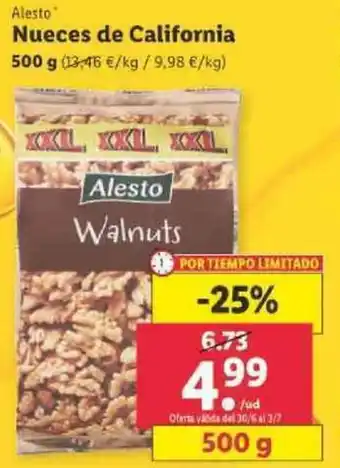 Lidl Alesto Nueces de California 500 g oferta