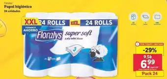 Lidl Floralys Papel Higiénico 24 Unidades oferta