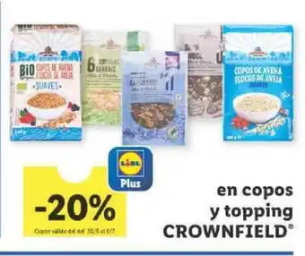 Lidl en copos y topping Crownfield oferta