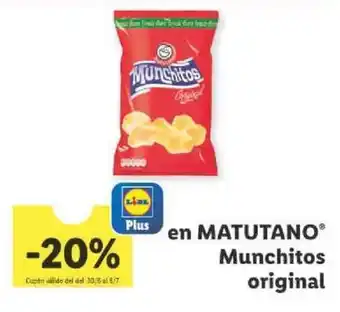 Lidl en Matutano Munchitos original oferta
