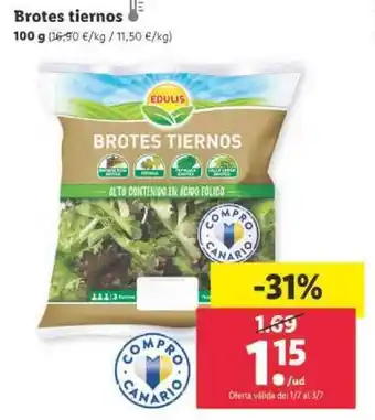Lidl Brotes tiernos 100g oferta