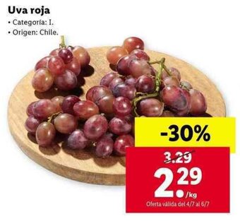Lidl Uva roja oferta