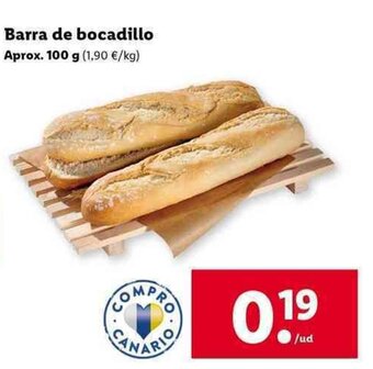 Lidl Barra de bocadillo 100g oferta