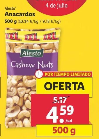 Lidl Anacardos alesto oferta