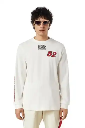 Diesel Camiseta de manga larga con estampados de carreras oferta