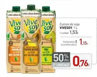Condis Zumos De Soja Vivesoy 1L oferta