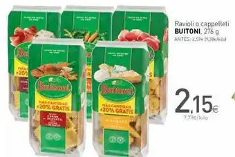 Condis Buitoni Ravioli O Cappelleti 276g oferta