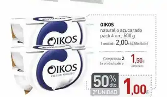 Condis Oikos Natural O Azucarado 500g oferta