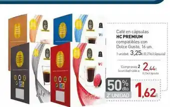 Condis 50% Dto. 2a Unidad Café En Cápsulas Hc Premium Compatibles Con Dolce Gusto oferta