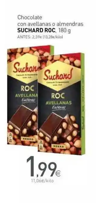 Condis Chocolate Con Avellanas O Almendras Suchard Roc 180g oferta